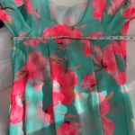 Handmade Vintage Style Maxi Dress Poppy Green Print Size Small Photo 7
