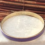 J.Crew  Bangle Bracelet Purple Enameled Gold Tone Photo 1
