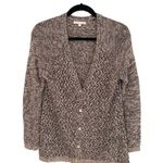 Joan Vass ⦠Cozy Longline Textured Knit Cardigan Sweater ⦠Marled Black + Cream Photo 6