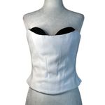 Rozie Corsets Corset Top in White & Black Medium New Womens Strapless Photo 4