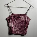 American Eagle  Women Tie Dye Purple Crop Top Spaghetti Strap Size‎ Large. Photo 0