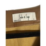 NWT Sadie & Sage Brown Faux Leather Fringe Vest | Western Boho Size Small Photo 6