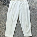 basic editions Vintage  Relaxed Fit Elastic Waist Pants White XL Photo 0