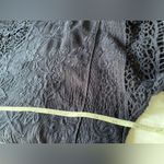 Lane Bryant Navy Crochet Hem Tie-Front Women's Top Photo 9