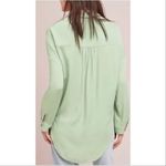 Maeve  By Anthropologie‎ Tie Front Button Down Blouse Shirt Mint Green Small Photo 4