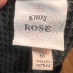 Knox Rose Waffle Knit Peplum Top Long Sleeve Charcoal Gray Size Medium Photo 7