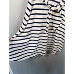 Hope & Henry Short Sleeve Tie Front Striped Dress White & Navy Size S Nautical Photo 5