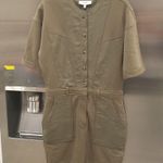 Reiss 💕💕 Emlyn Panel Detail Short Sleeve Sweatshirt Dress Khaki Green 8 US NWT Photo 8