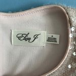 Eliza J NWT Sequin Neutral Blush Ruffled A-Line Asymmetric Ruffle Hem Dress Photo 6