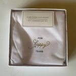 Gartner Studios For Happy‎ Tears 4 CT Handkerchief Set with Gold Lettering NEW White Size 00 Photo 0