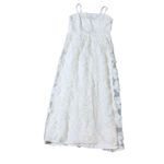 Lulus NWOT  Medium Delightful Charisma White Embroidered Sequin Mesh
Midi Dress Photo 2