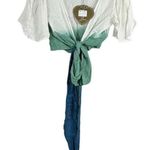 Z&L Green White Bolero Style Top Small Photo 0