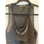 Wish Boutique Ornate Tiered Tank with Necklace,Small Black Photo 1