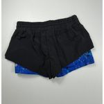 Zella ‎ Running Shorts Athletic Layered Black Blue Geometric Size S Photo 5
