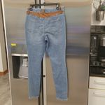 Good American ππ Good Legs Suede Mixing Skinny Jeans ~ INDIGO080 Blue 8/29 NWT Photo 12