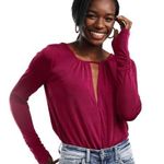 Free People  Kaya Long Sleeve Bodysuit Sz S NWOT Photo 0