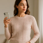 Madewell Textured Knit Crewneck Sweater XS Soft Blush Neutral – Quiet Luxury Photo 0