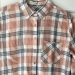 Miss Love Pink and White Button Down Shirt Photo 1