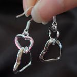 Boutique Silver Hearts Fashion Dangle Earrings Photo 6