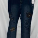 NWT WO SIZE 24 Petite DG2 by Diane Gilman Embroidered Denim Jeans Blue Photo 6
