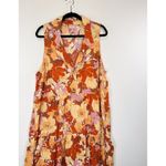 Show Me Your Mumu  Dress Orange Groovy Mini V Neck Floral Retro Glam Boho 2XL Photo 4