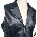 Dream Apparel Leather Motorcycle Vest Black Large Indie Sleaze Grunge Revival Photo 1