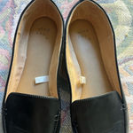 A New Day Black Leather Flats Timeless Slip-On Loafers Photo 1