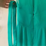 Lela Rose Chiffon Sleeveless Green Mini Dress with Belt Size 8 Photo 13
