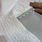 Gap Women's Textured Notched Mandarin Collar Self-Design Blouse White Small NWT Photo 2