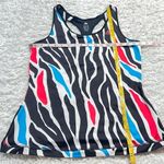Adidas Climalite scoop neck racer back tank top black white blue red women’s M Photo 3