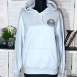 Billabong  oversized cotton beach sweatshirt ocean surf orange blue hooded Sz S Photo 0