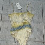 ZARA  satin the dye nwt yellow bodysuit Photo 1