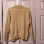 Cable Knit Beige Zip up Sweater Size undefined Photo 2