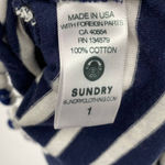 Sundry  Maritime Mini Dress Striped Sleeveless Tank Bauble Hem Navy White 1 Small Photo 8