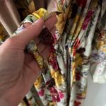 Aratta Silent Journey Boho Floral Western Velvet Collar Dress/Duster S Yellow Photo 5