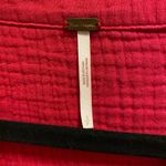 Free People  Red Changing Horizons Gauze Deep V-Neck Blouse Size Small Photo 4