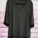 Donna Karan  SLEEPWEAR CHARCOAL SHEER TRIM TOP S Photo 0