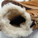 Style & Co Womens 9 Genuine Suede Leather Boots Brown Fur Lined Lace Up Cozy NIB Photo 10