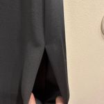 Eileen Fisher  Gray Black Silk Georgette Satin Sleeveless Shift Dress Small Luxe Photo 7