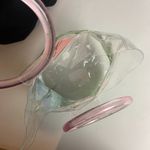 Too Faced Clear Makeup Bag Beach to The Streets Plastic Round Handles Pink Small Photo 5