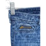 Hollister Jeans Zipper Ankles Acid Wash Abstract Pattern Blue Denim Women 0 / 24 Photo 4