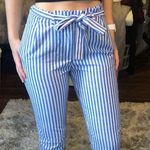 Love Tree Blue Striped Paper bag Pants  Photo 0