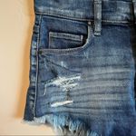 BLANK NYC  Wedge Distressed Raw Hem High‎ Rise Denim Shorts Photo 7