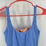POLO RALPH LAUREN Swimsuit Size Small NEW SAMPLE Ribbed Stripe Blue Open Back Photo 5