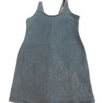 New Look Blue Denim Bodycon Dress Fitted Sleeveless Back Zip Slit Size Large Photo 0