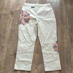 Style & Co NWT  Floral Flower Patch Mid Rise Straight Leg Mom Jeans Sz 12 Photo 5