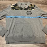 PINK - Victoria's Secret PINK Victoria’s Secret Grey Floral Pull Over Sweater; Medium Photo 4