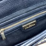 Sam Edelman Terri flap black leather snakeskin detail hand bag/purse Photo 9