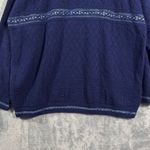 Vintage Spunky Made in USA Blue Knit Striped Sweater One Size/ Large Photo 10