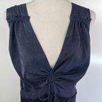 Jonathan Simkhai Tiered Sleeveless V Neck Maxi Dress Midnight Blue Size 18 Photo 3